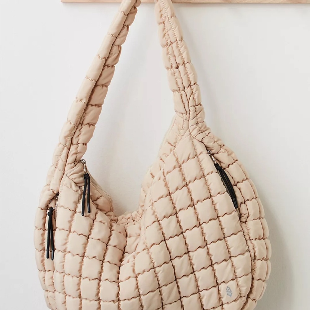 Free People Quilted Tan Shoulder Bag - Picture 2 of 7